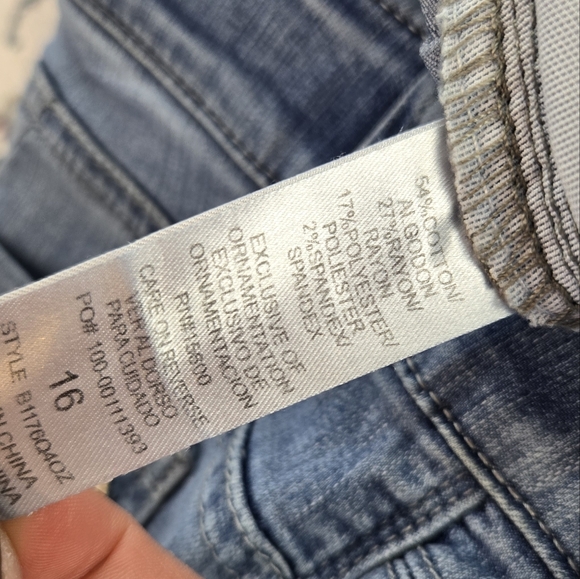 Democracy Denim Distressed Stretch Pants Women Plus Size 16 - Picture 6 of 7